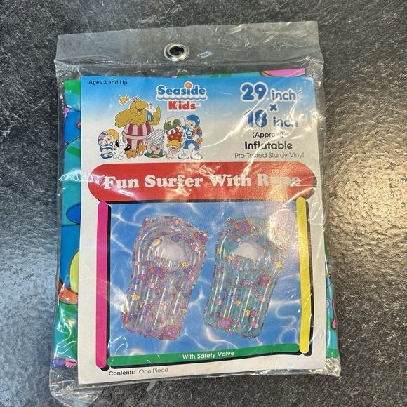 Seaside Kids Fun Surfer With Rope Float For Children Inflatable VTG Vinyl 79001 - Picture 1 of 5